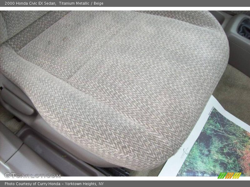 Titanium Metallic / Beige 2000 Honda Civic EX Sedan