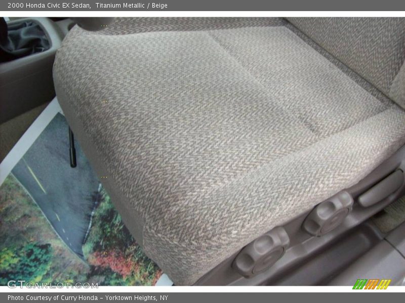 Titanium Metallic / Beige 2000 Honda Civic EX Sedan