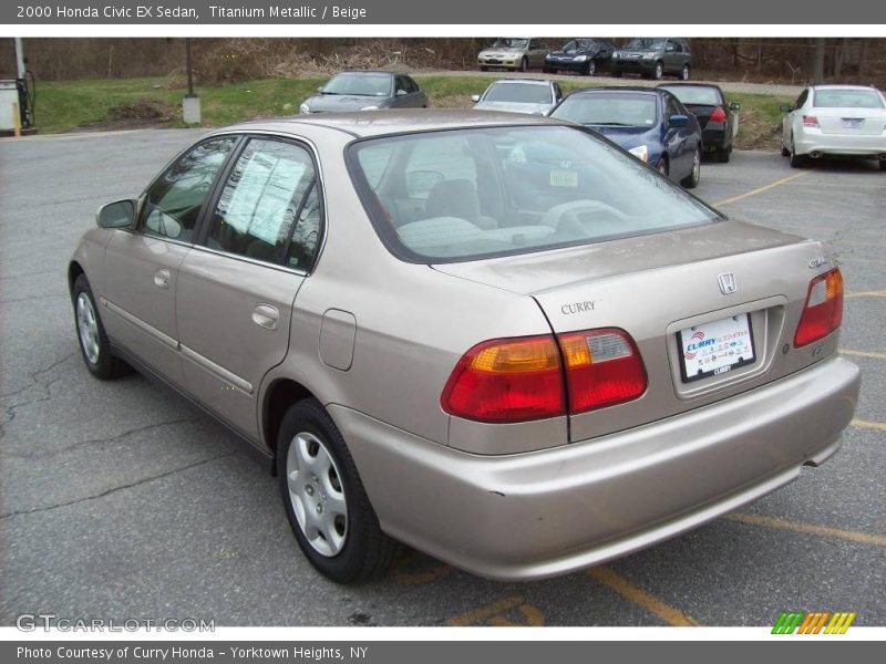 Titanium Metallic / Beige 2000 Honda Civic EX Sedan