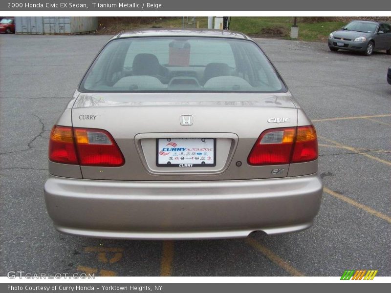 Titanium Metallic / Beige 2000 Honda Civic EX Sedan