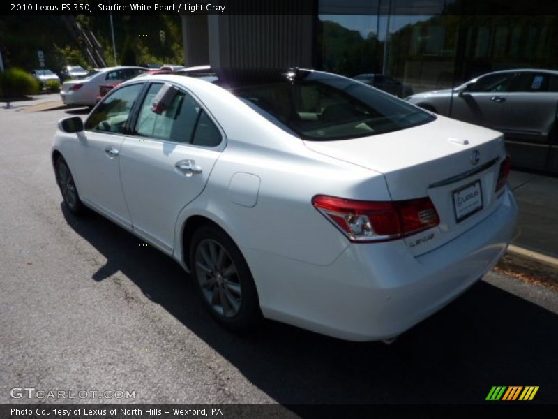 Starfire White Pearl / Light Gray 2010 Lexus ES 350