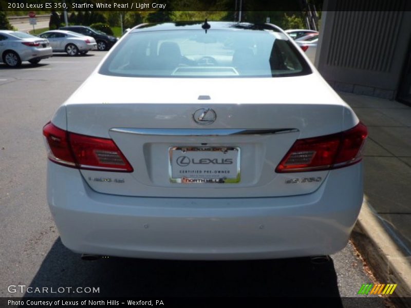 Starfire White Pearl / Light Gray 2010 Lexus ES 350