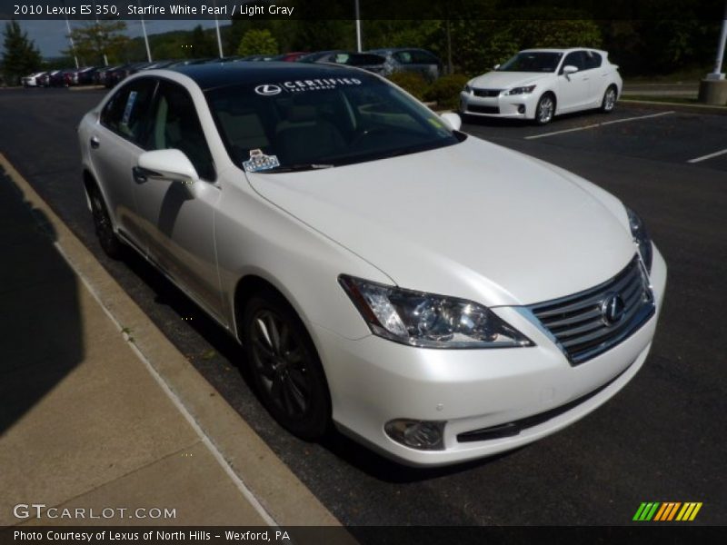 Starfire White Pearl / Light Gray 2010 Lexus ES 350