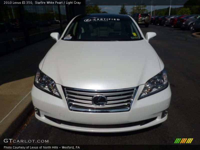 Starfire White Pearl / Light Gray 2010 Lexus ES 350