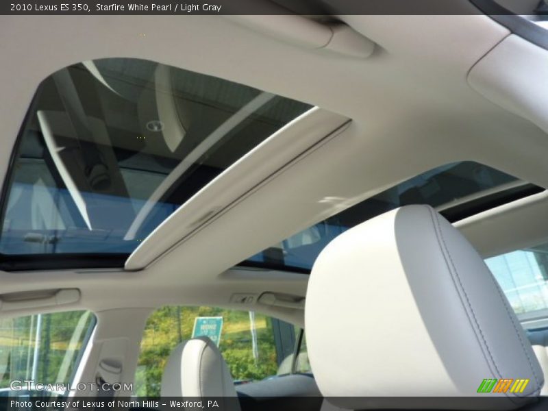 Starfire White Pearl / Light Gray 2010 Lexus ES 350
