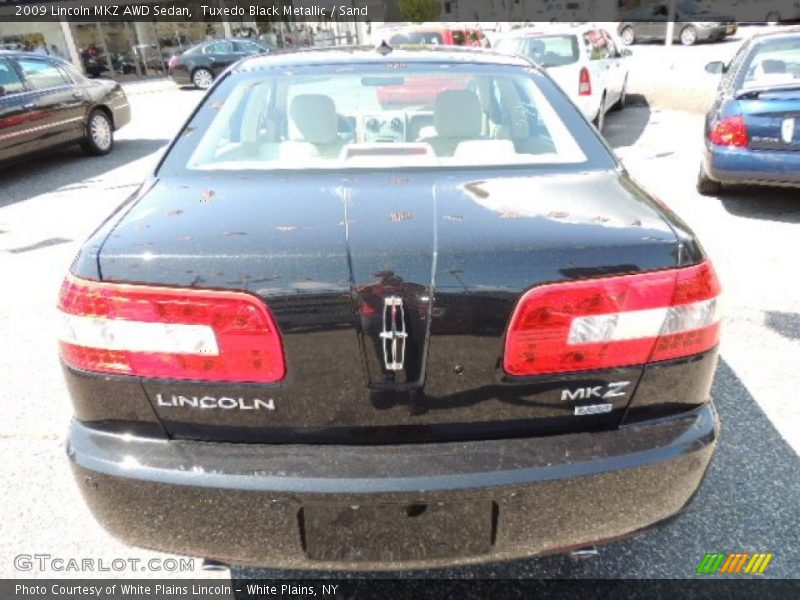 Tuxedo Black Metallic / Sand 2009 Lincoln MKZ AWD Sedan