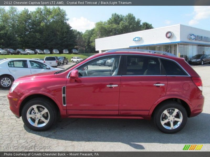 Crystal Red Tintcoat / Black/Light Titanium 2012 Chevrolet Captiva Sport LTZ AWD