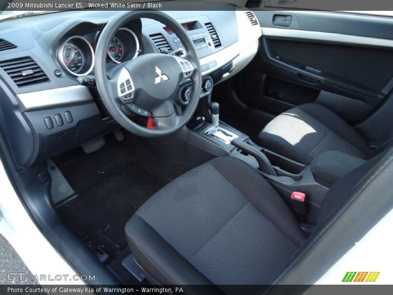 Wicked White Satin / Black 2009 Mitsubishi Lancer ES