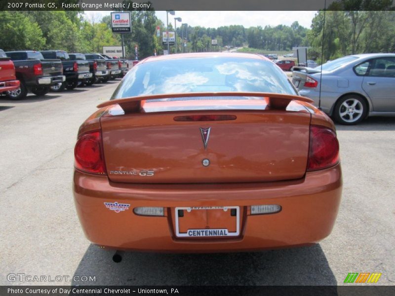 Fusion Orange Metallic / Ebony 2007 Pontiac G5