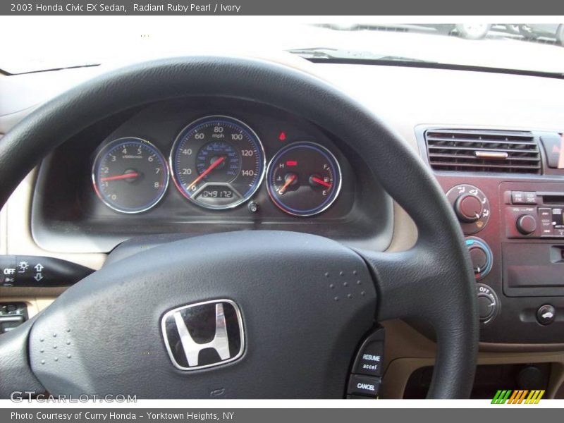 Radiant Ruby Pearl / Ivory 2003 Honda Civic EX Sedan