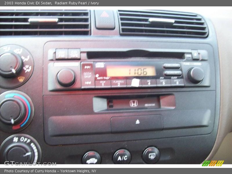 Radiant Ruby Pearl / Ivory 2003 Honda Civic EX Sedan