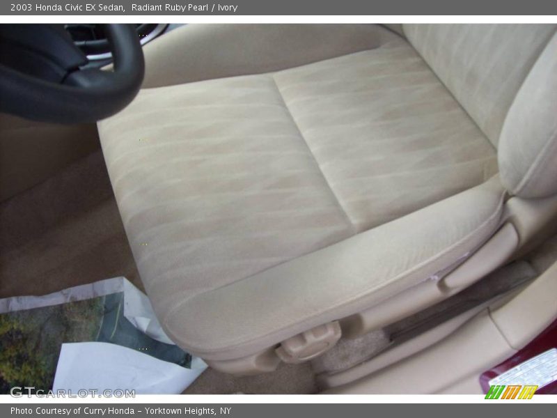 Radiant Ruby Pearl / Ivory 2003 Honda Civic EX Sedan