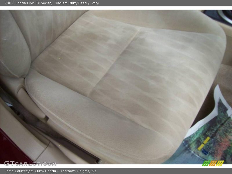 Radiant Ruby Pearl / Ivory 2003 Honda Civic EX Sedan