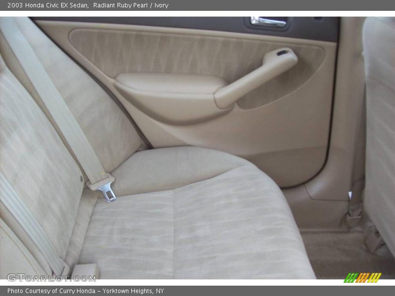 Radiant Ruby Pearl / Ivory 2003 Honda Civic EX Sedan