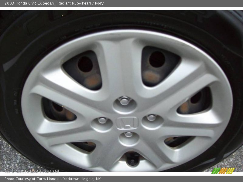 Radiant Ruby Pearl / Ivory 2003 Honda Civic EX Sedan