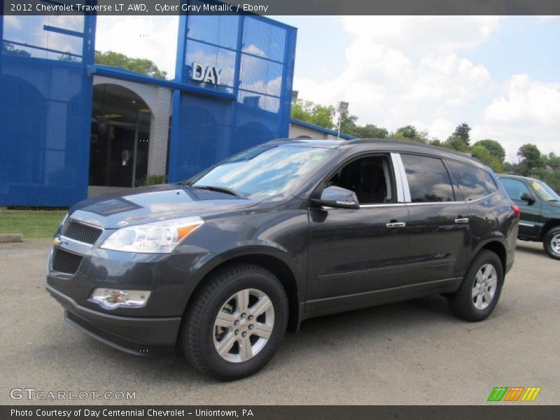 Cyber Gray Metallic / Ebony 2012 Chevrolet Traverse LT AWD