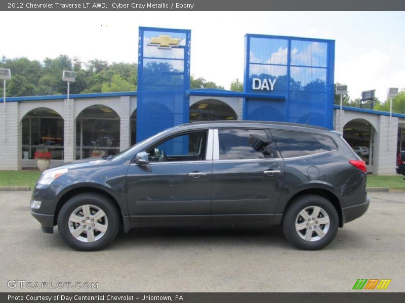 Cyber Gray Metallic / Ebony 2012 Chevrolet Traverse LT AWD