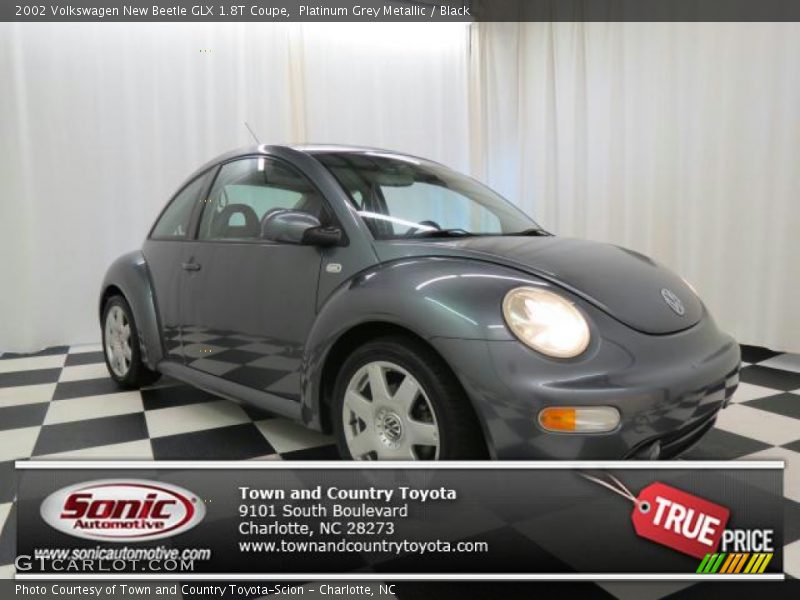 Platinum Grey Metallic / Black 2002 Volkswagen New Beetle GLX 1.8T Coupe