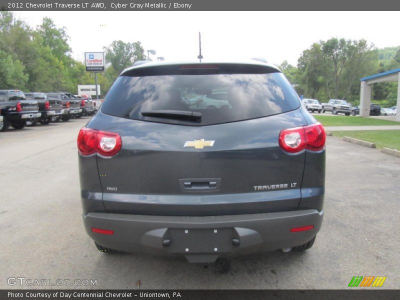 Cyber Gray Metallic / Ebony 2012 Chevrolet Traverse LT AWD