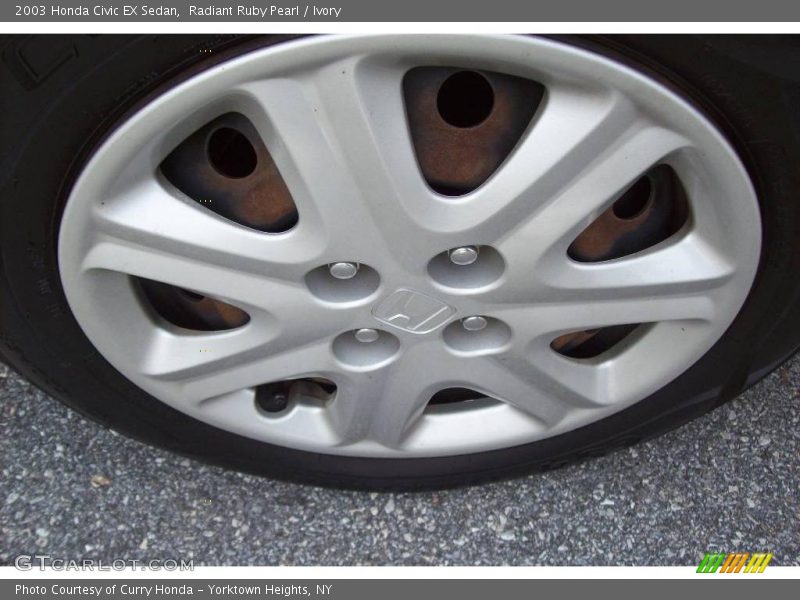 Radiant Ruby Pearl / Ivory 2003 Honda Civic EX Sedan