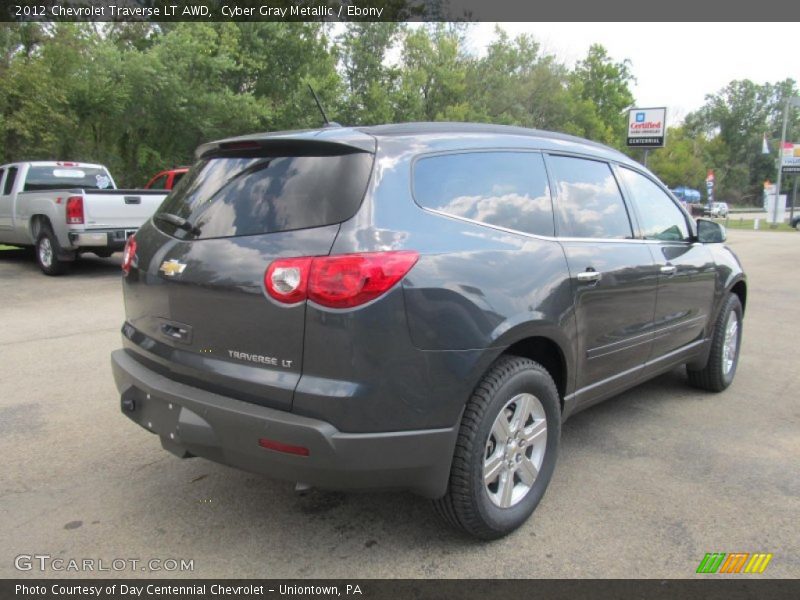 Cyber Gray Metallic / Ebony 2012 Chevrolet Traverse LT AWD