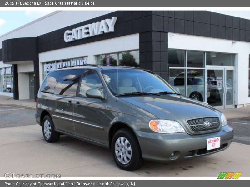 Sage Green Metallic / Beige 2005 Kia Sedona LX