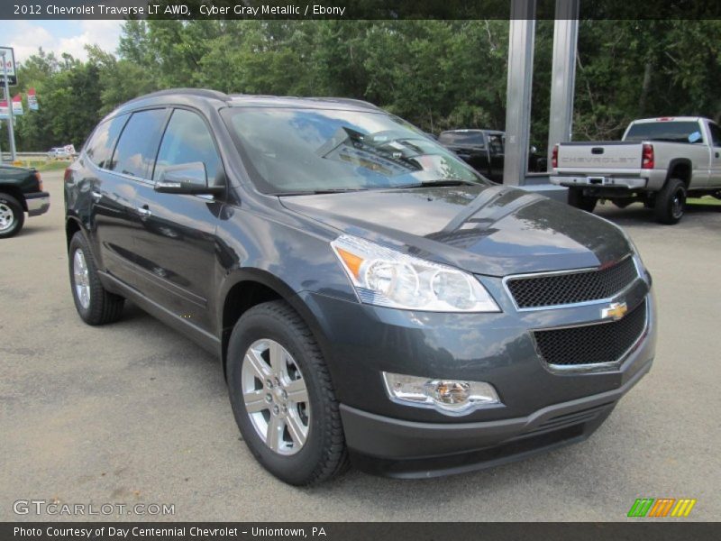 Cyber Gray Metallic / Ebony 2012 Chevrolet Traverse LT AWD
