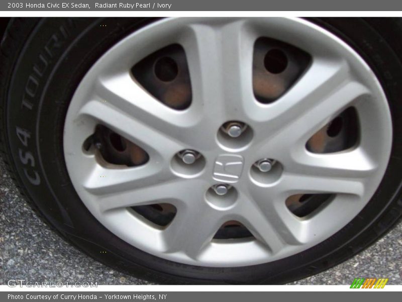 Radiant Ruby Pearl / Ivory 2003 Honda Civic EX Sedan