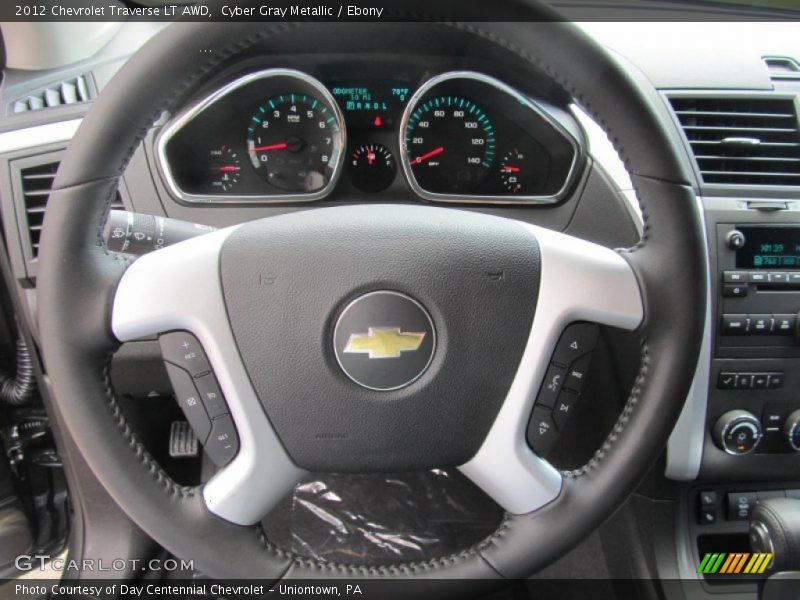 Cyber Gray Metallic / Ebony 2012 Chevrolet Traverse LT AWD