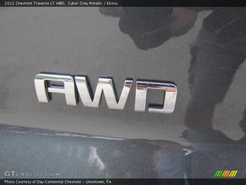 Cyber Gray Metallic / Ebony 2012 Chevrolet Traverse LT AWD