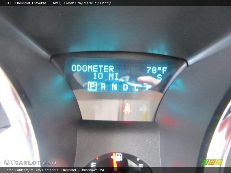 Cyber Gray Metallic / Ebony 2012 Chevrolet Traverse LT AWD