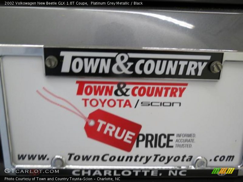 Platinum Grey Metallic / Black 2002 Volkswagen New Beetle GLX 1.8T Coupe