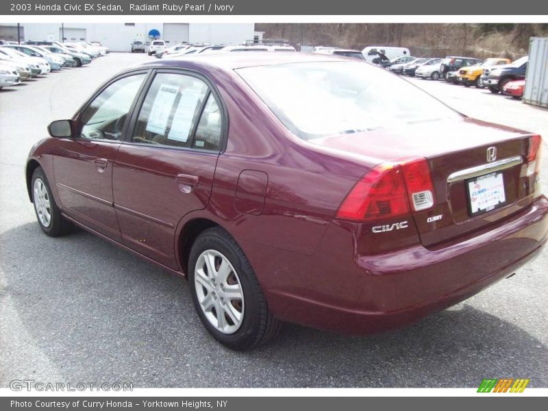 Radiant Ruby Pearl / Ivory 2003 Honda Civic EX Sedan