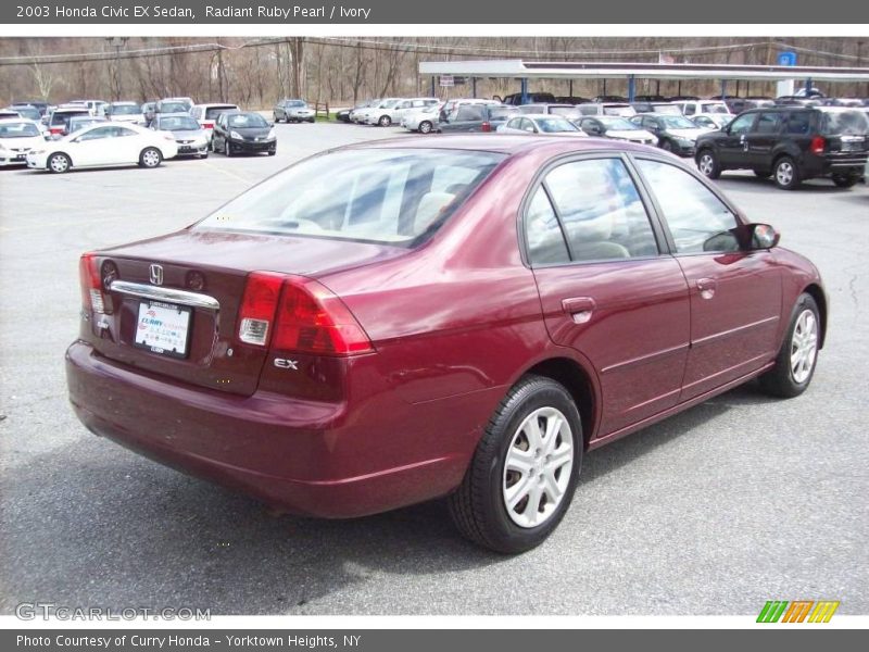 Radiant Ruby Pearl / Ivory 2003 Honda Civic EX Sedan
