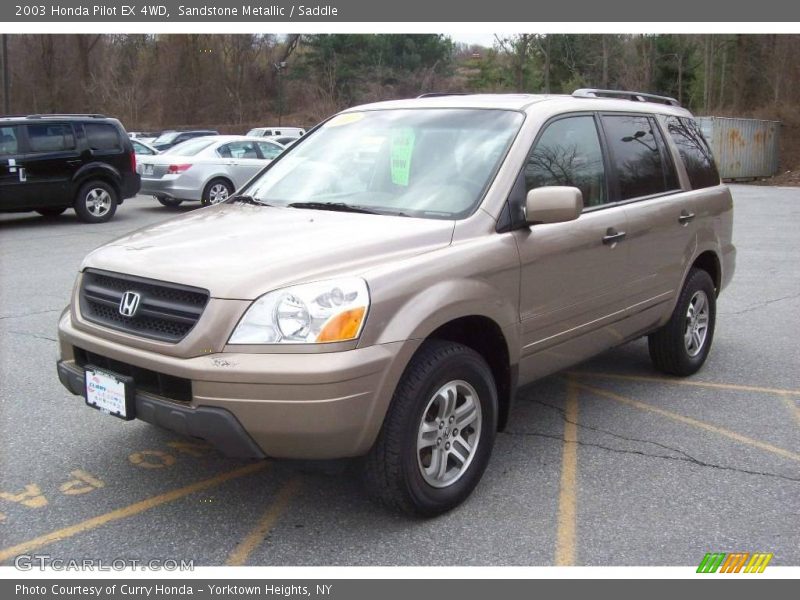 Sandstone Metallic / Saddle 2003 Honda Pilot EX 4WD