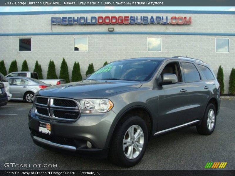 Mineral Gray Metallic / Dark Graystone/Medium Graystone 2012 Dodge Durango Crew AWD