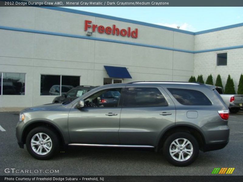 Mineral Gray Metallic / Dark Graystone/Medium Graystone 2012 Dodge Durango Crew AWD