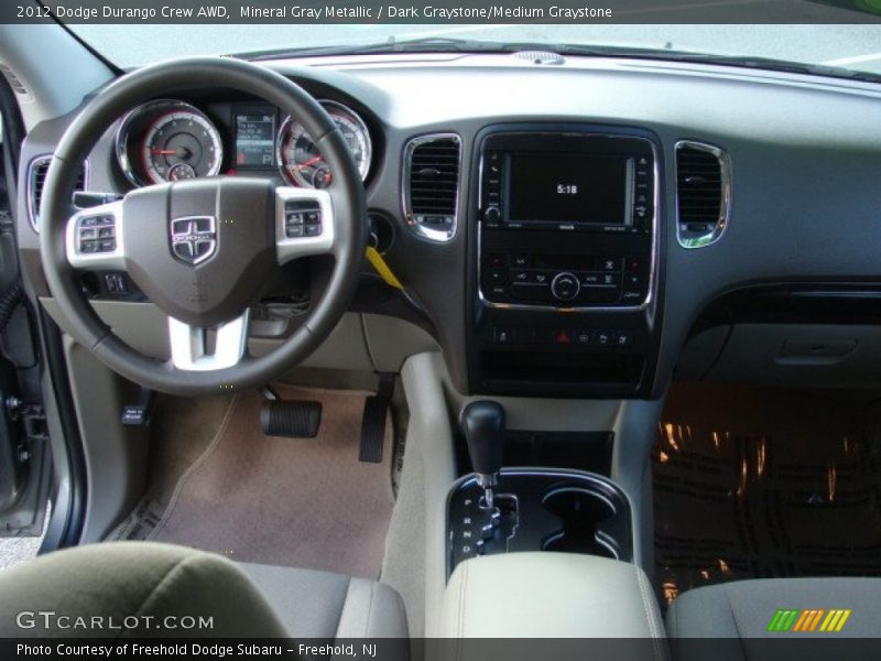 Mineral Gray Metallic / Dark Graystone/Medium Graystone 2012 Dodge Durango Crew AWD