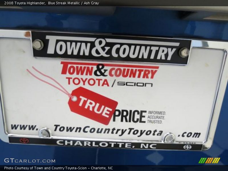 Blue Streak Metallic / Ash Gray 2008 Toyota Highlander