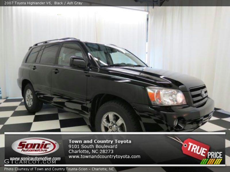 Black / Ash Gray 2007 Toyota Highlander V6