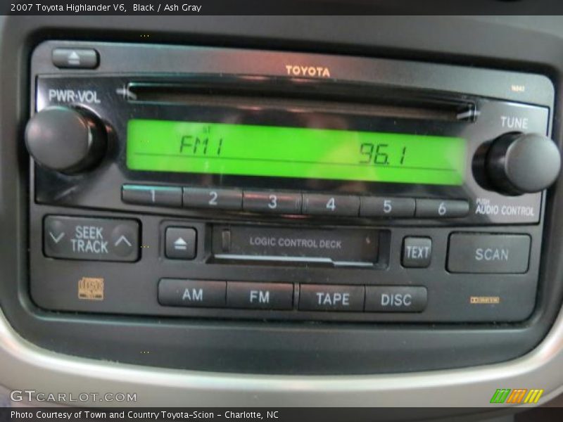Black / Ash Gray 2007 Toyota Highlander V6