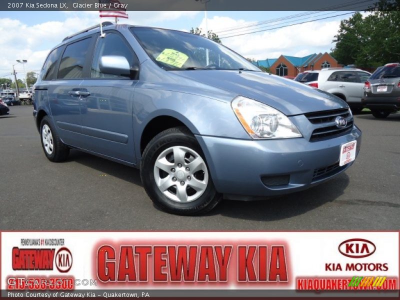 Glacier Blue / Gray 2007 Kia Sedona LX
