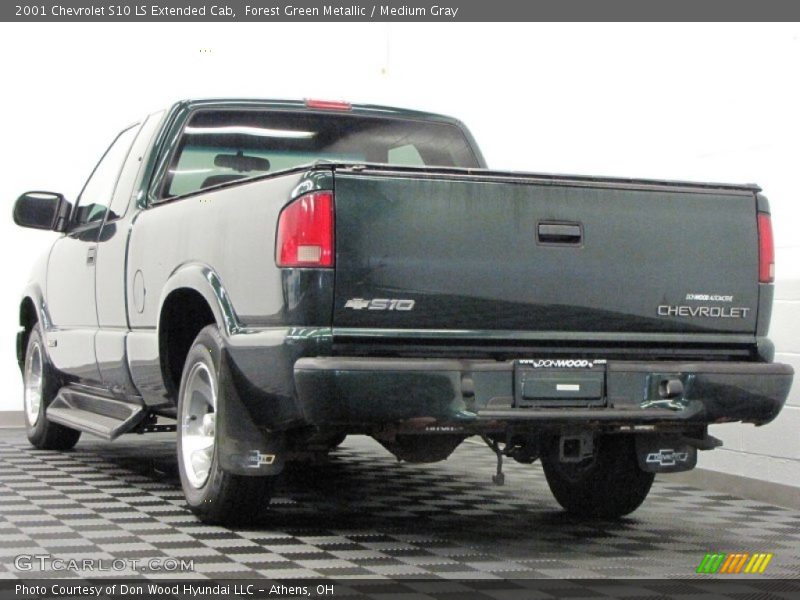 Forest Green Metallic / Medium Gray 2001 Chevrolet S10 LS Extended Cab