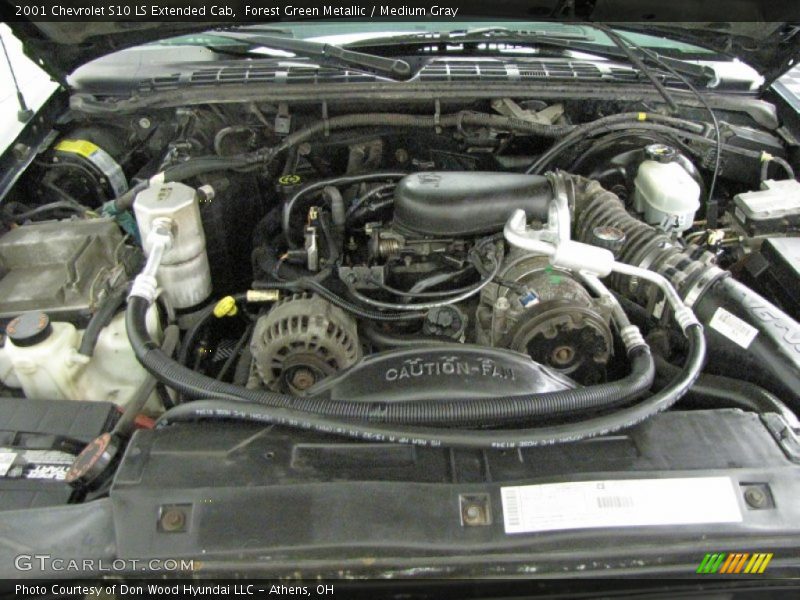 Forest Green Metallic / Medium Gray 2001 Chevrolet S10 LS Extended Cab