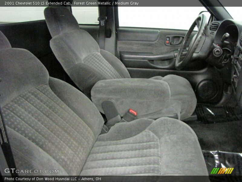 Forest Green Metallic / Medium Gray 2001 Chevrolet S10 LS Extended Cab