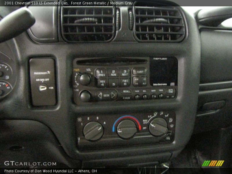 Forest Green Metallic / Medium Gray 2001 Chevrolet S10 LS Extended Cab