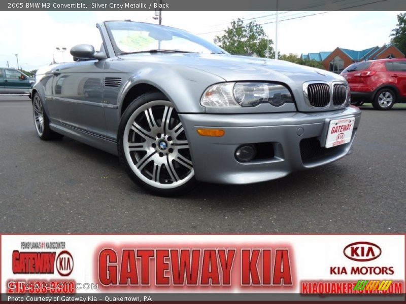 Silver Grey Metallic / Black 2005 BMW M3 Convertible