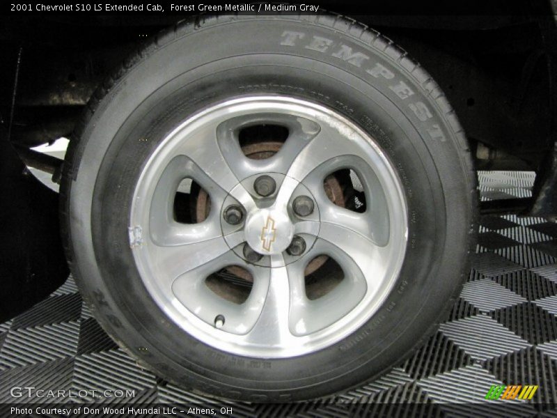 Forest Green Metallic / Medium Gray 2001 Chevrolet S10 LS Extended Cab