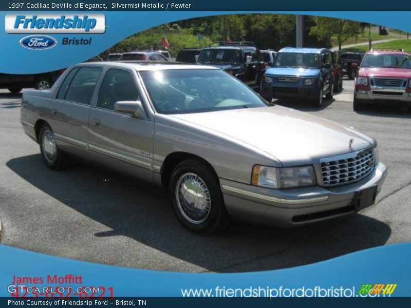 Silvermist Metallic / Pewter 1997 Cadillac DeVille d'Elegance