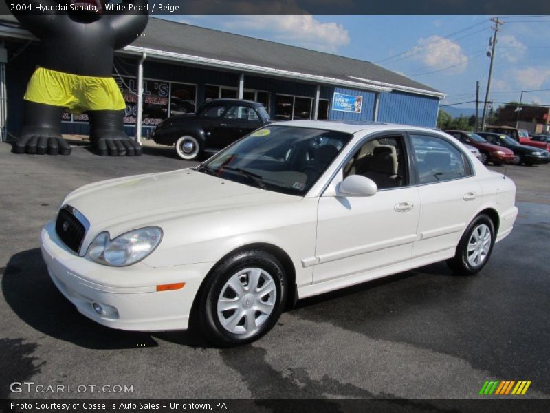 White Pearl / Beige 2004 Hyundai Sonata